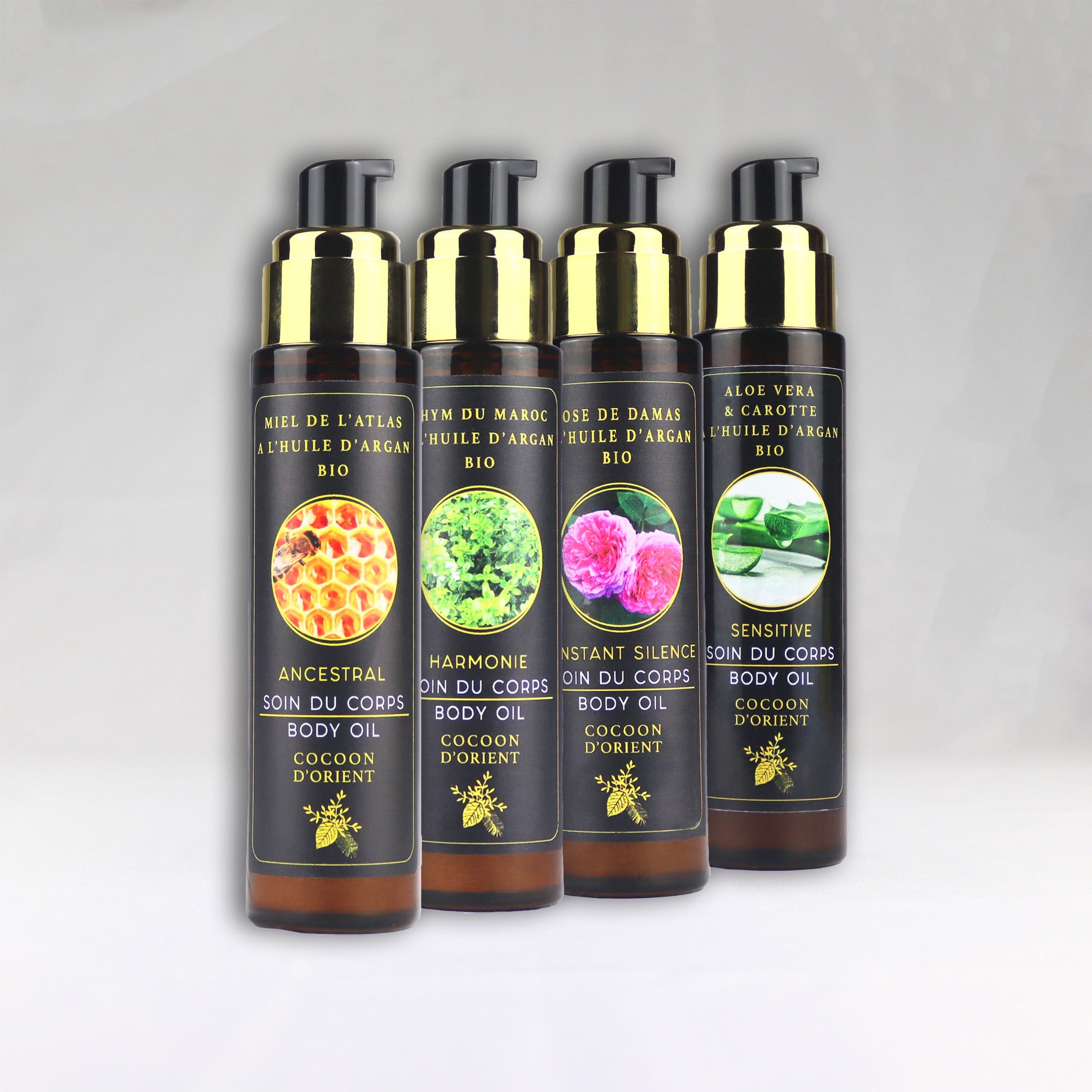Soins corps à l’huile d’argan bio – Ancestral, Harmonie, Instant Silence et Sensitive de Cocoon d’Orient